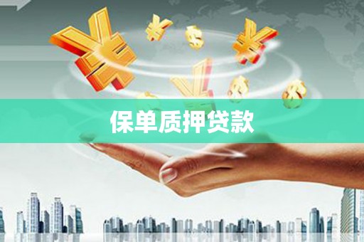昆山保单质押贷款